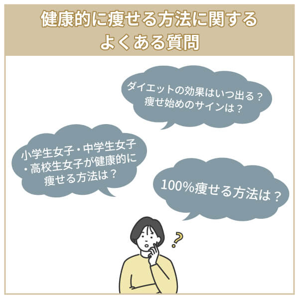 健康的に痩せる方法に関するよくある質問・Q&A